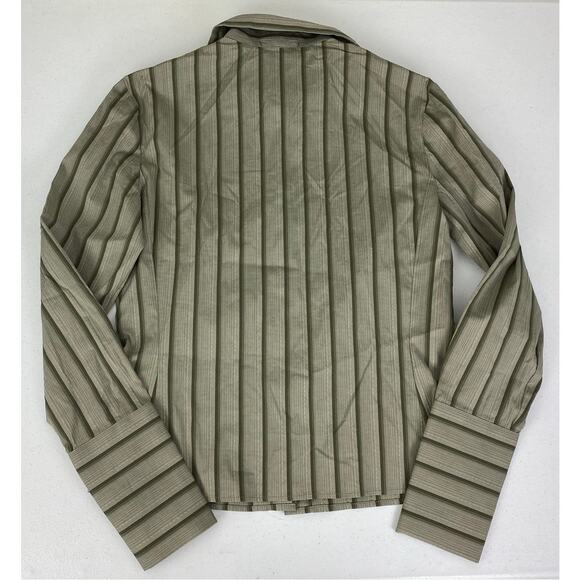 VTG NEW DEADSTOCK tyler. USA Saks Fifth Avenue stripe button up blouse shirt 4 - Picture 4 of 5